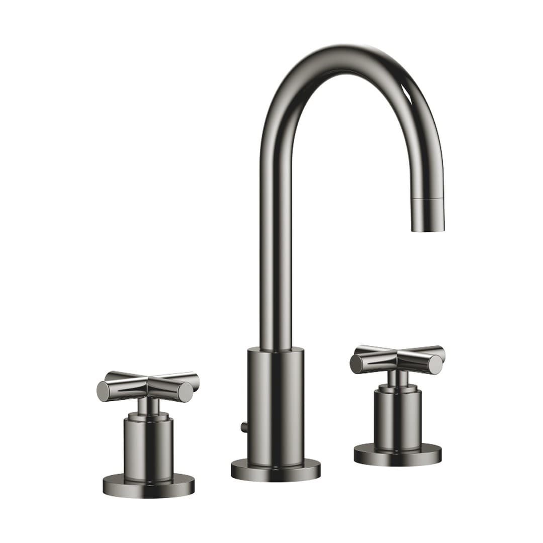Dornbracht Tara – Μπαταρία Νιπτήρα – Three-hole basin mixer with pop-up waste – Dark Chrome (20710892-19)