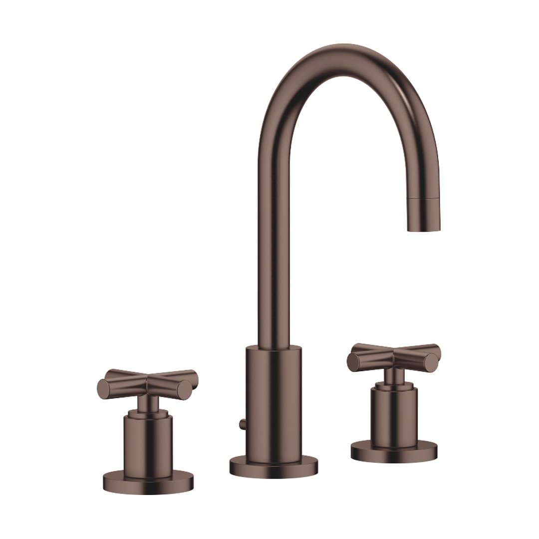 Dornbracht Tara – Μπαταρία Νιπτήρα – Three-hole basin mixer with pop-up waste – Brushed Dark Bronze (PVD) (20710892-43)