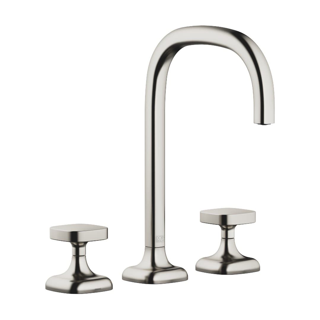 Dornbracht COYA – Μπαταρία Νιπτήρα – Three-hole basin mixer without pop-up waste – Brushed Platinum (20713404-06)