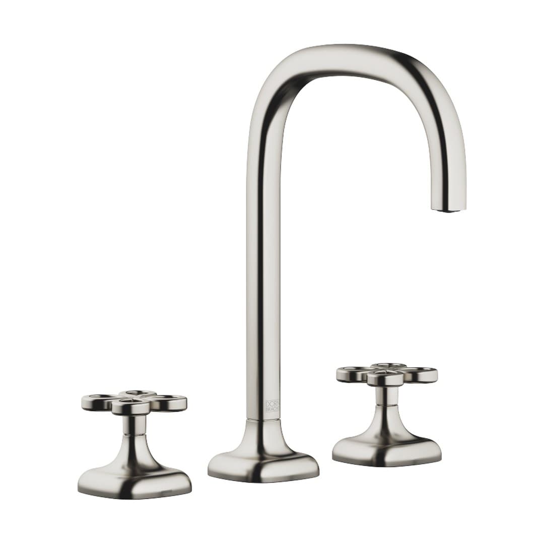 Dornbracht COYA – Μπαταρία Νιπτήρα – Three-hole basin mixer without pop-up waste – Brushed Platinum (20713424-06)