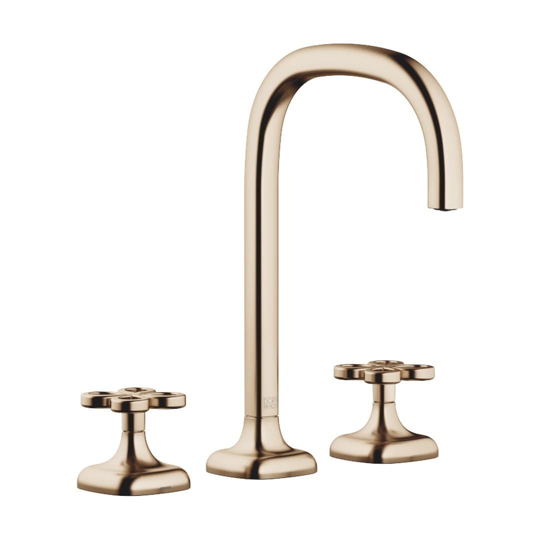 Dornbracht COYA – Μπαταρία Νιπτήρα – Three-hole basin mixer without pop-up waste – Brushed Champagne (22kt Gold) (20713424-46)