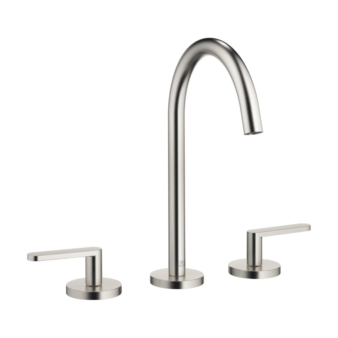 Dornbracht Meta – Μπαταρία Νιπτήρα – Three-hole basin mixer with pop-up waste – Brushed Platinum (20713661-06)
