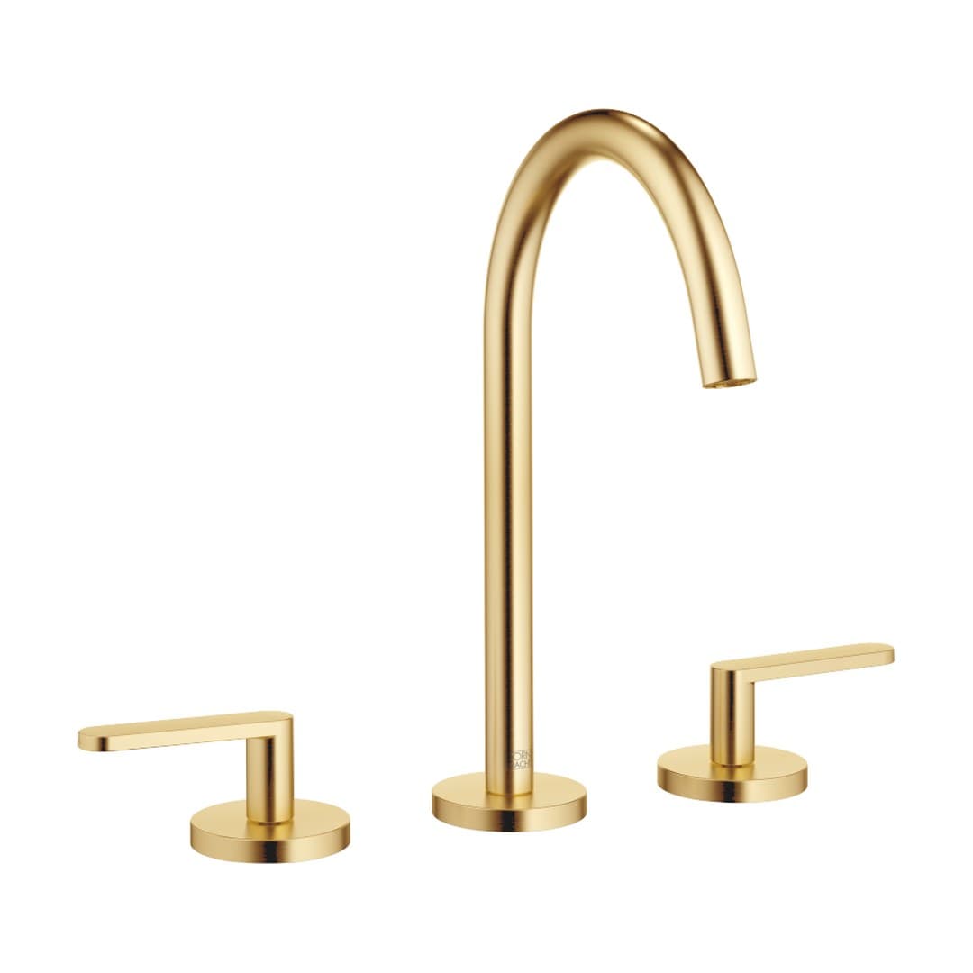 Dornbracht Meta – Μπαταρία Νιπτήρα – Three-hole basin mixer with pop-up waste – Brushed Gold (PVD) (20713661-37)