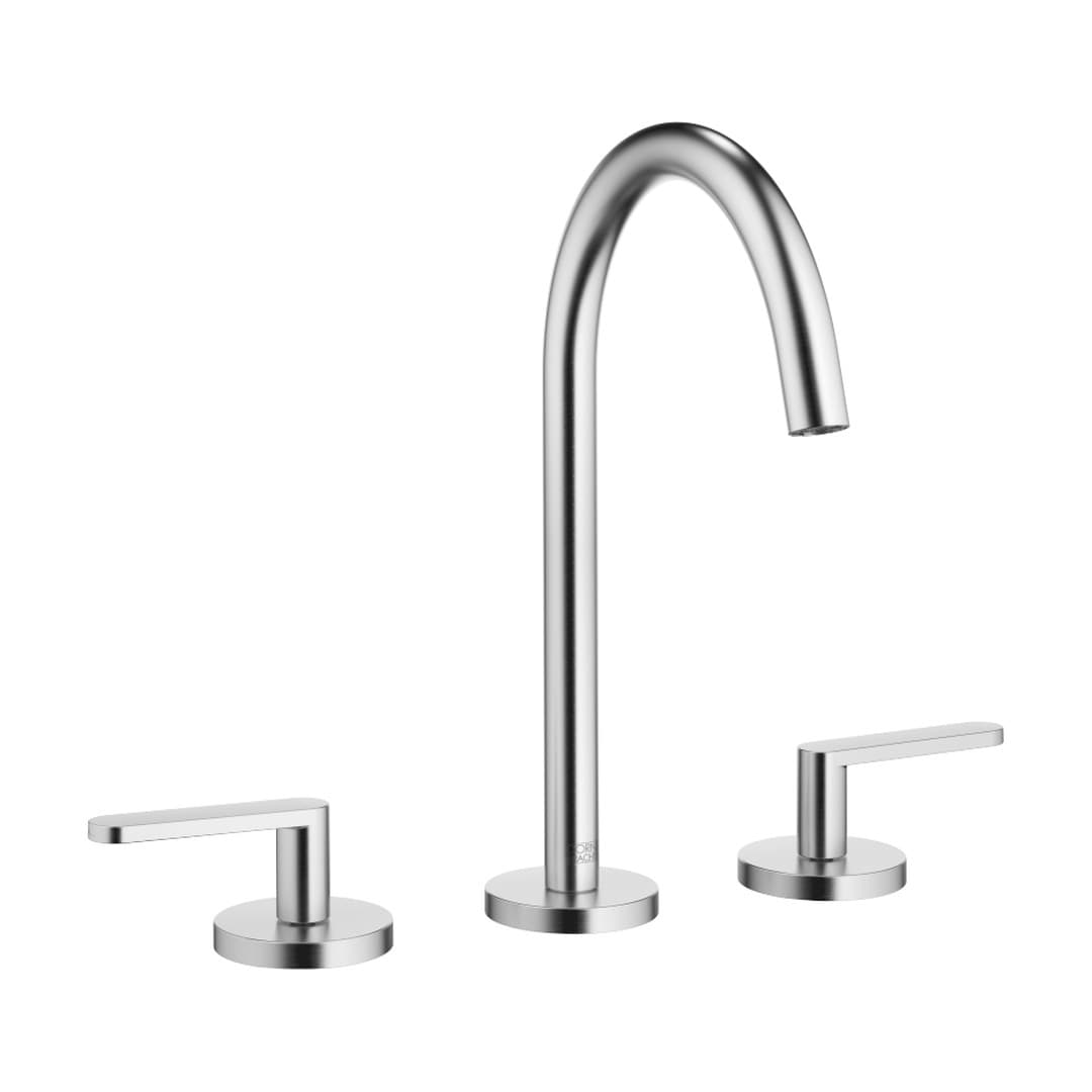 Dornbracht Meta – Μπαταρία Νιπτήρα – Three-hole basin mixer with pop-up waste – Brushed Chrome (20713661-93)