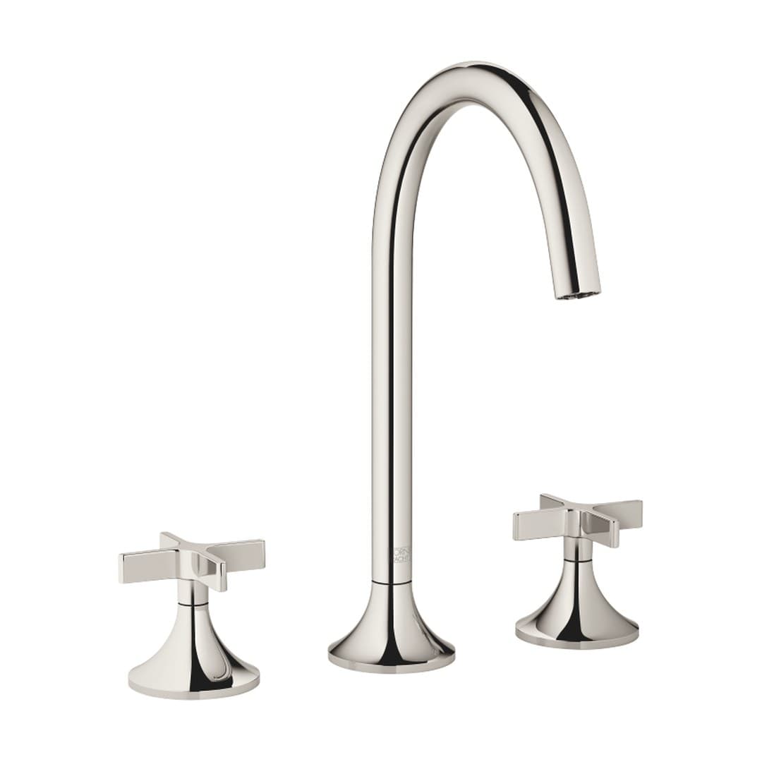 Dornbracht VAIA – Μπαταρία Νιπτήρα – Three-hole basin mixer with pop-up waste – Platinum (20713809-08)