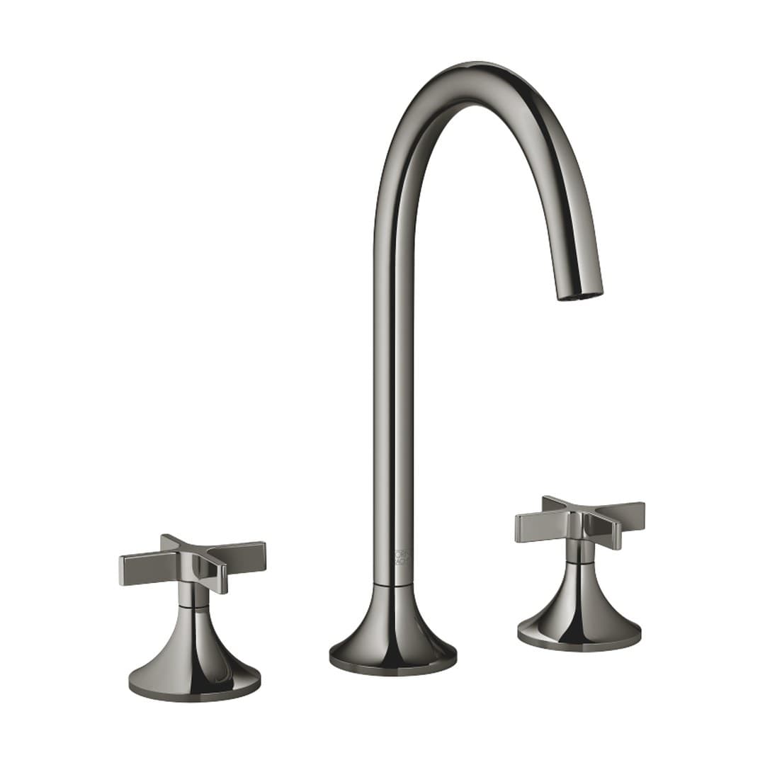 Dornbracht VAIA – Μπαταρία Νιπτήρα – Three-hole basin mixer with pop-up waste – Dark Chrome (20713809-19)