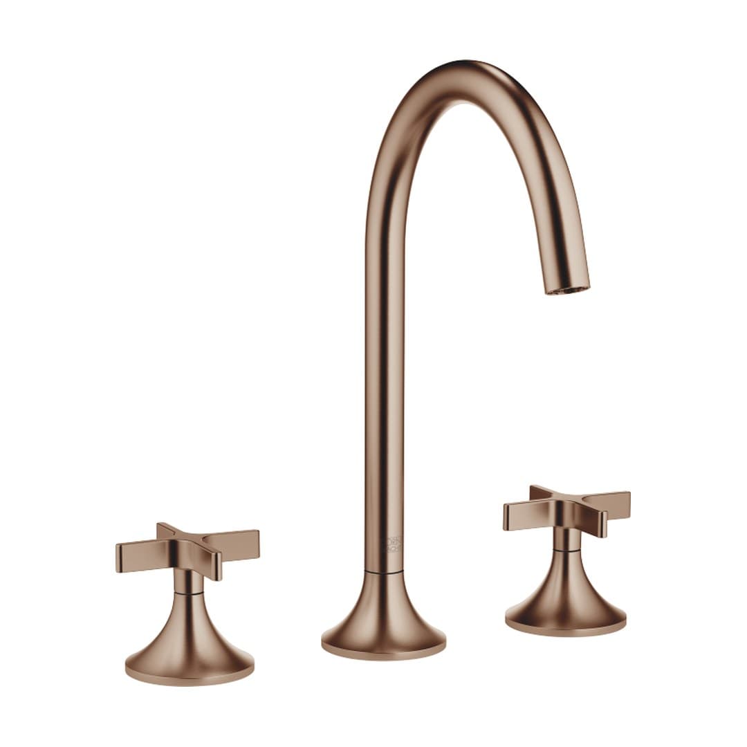 Dornbracht VAIA – Μπαταρία Νιπτήρα – Three-hole basin mixer with pop-up waste – Brushed Bronze (PVD) (20713809-42)