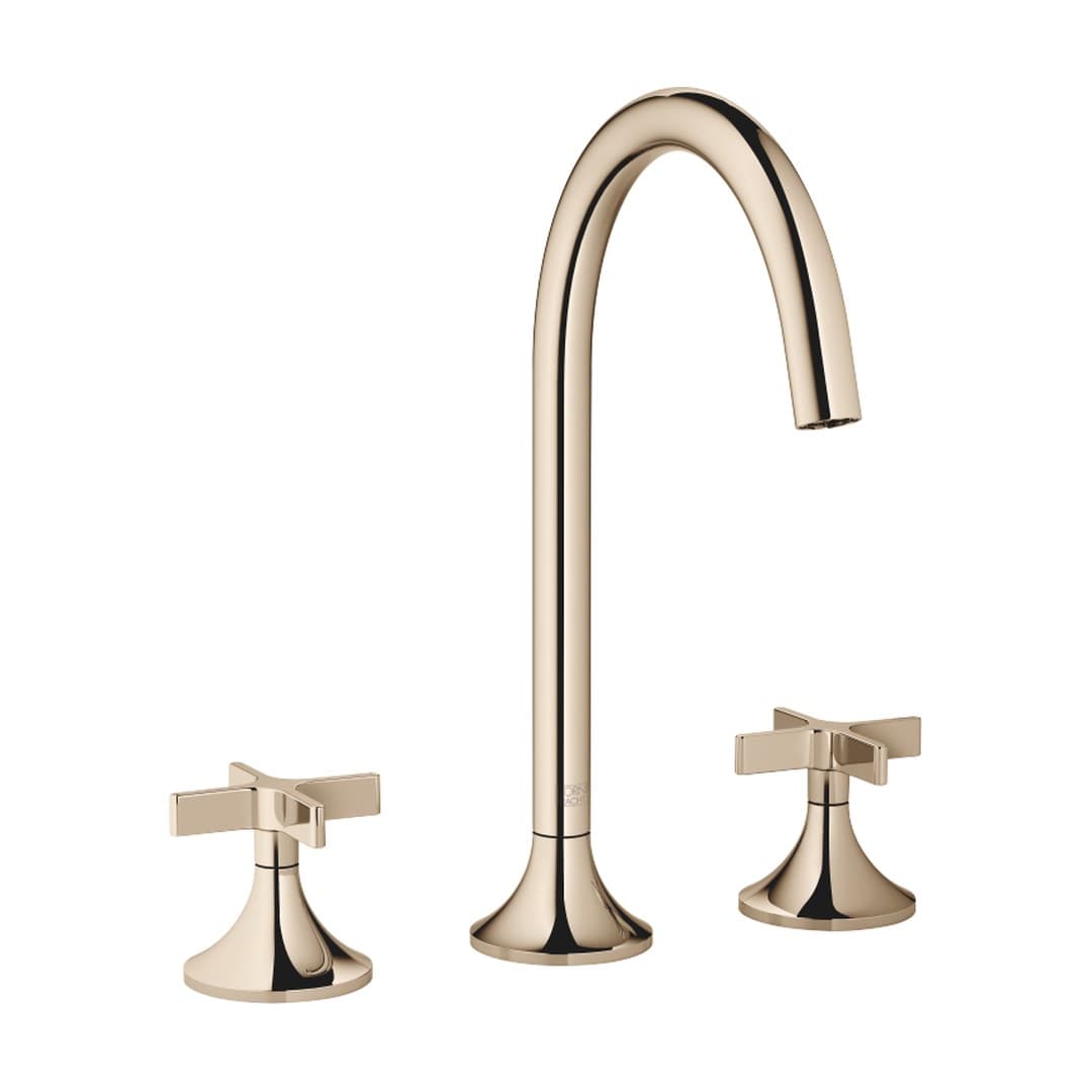 Dornbracht VAIA – Μπαταρία Νιπτήρα – Three-hole basin mixer with pop-up waste – Champagne (22kt Gold) (20713809-47)