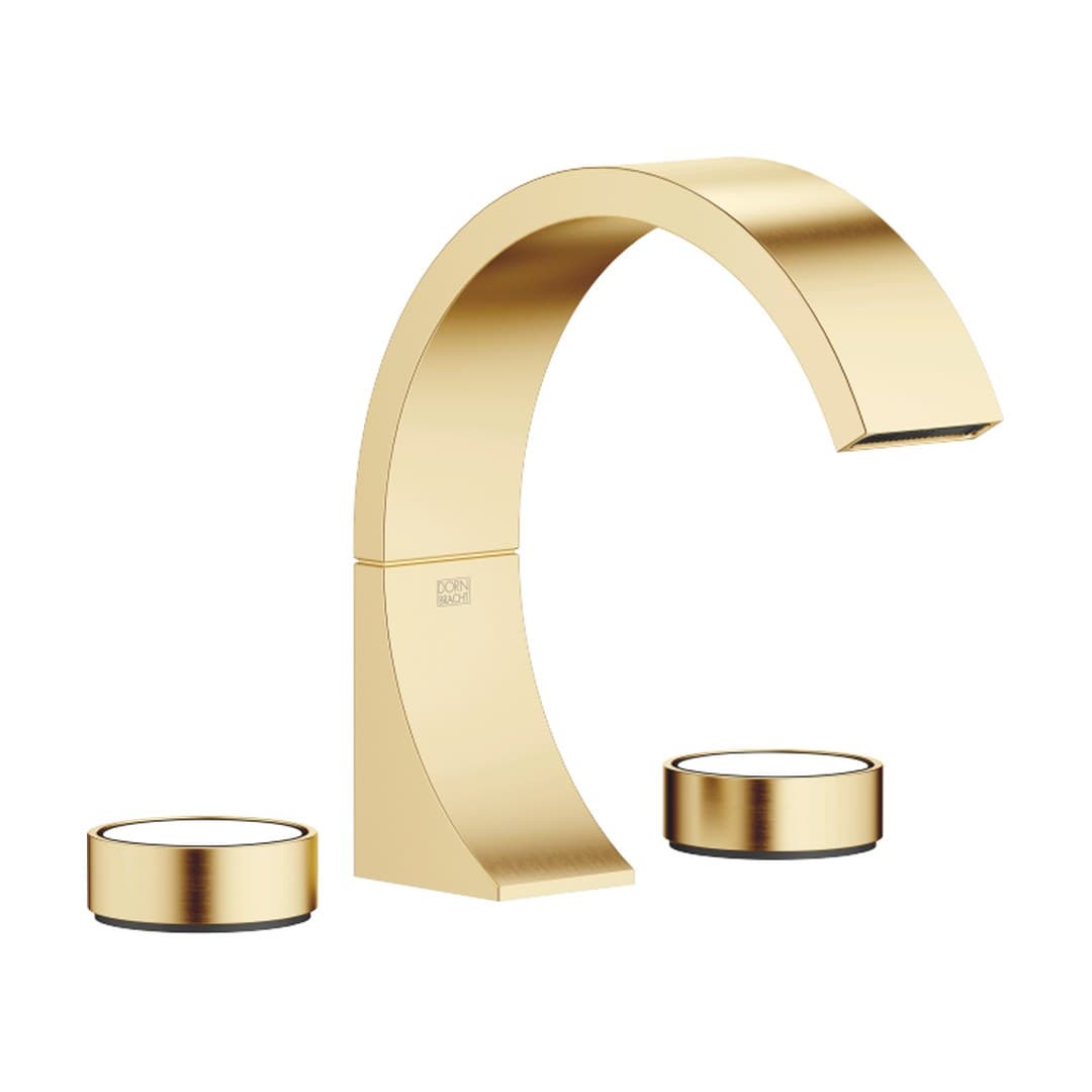 Dornbracht CYO – Μπαταρία Νιπτήρα – Three-hole basin mixer with pop-up waste – Brushed Durabrass (23kt Gold) (20713811-28)