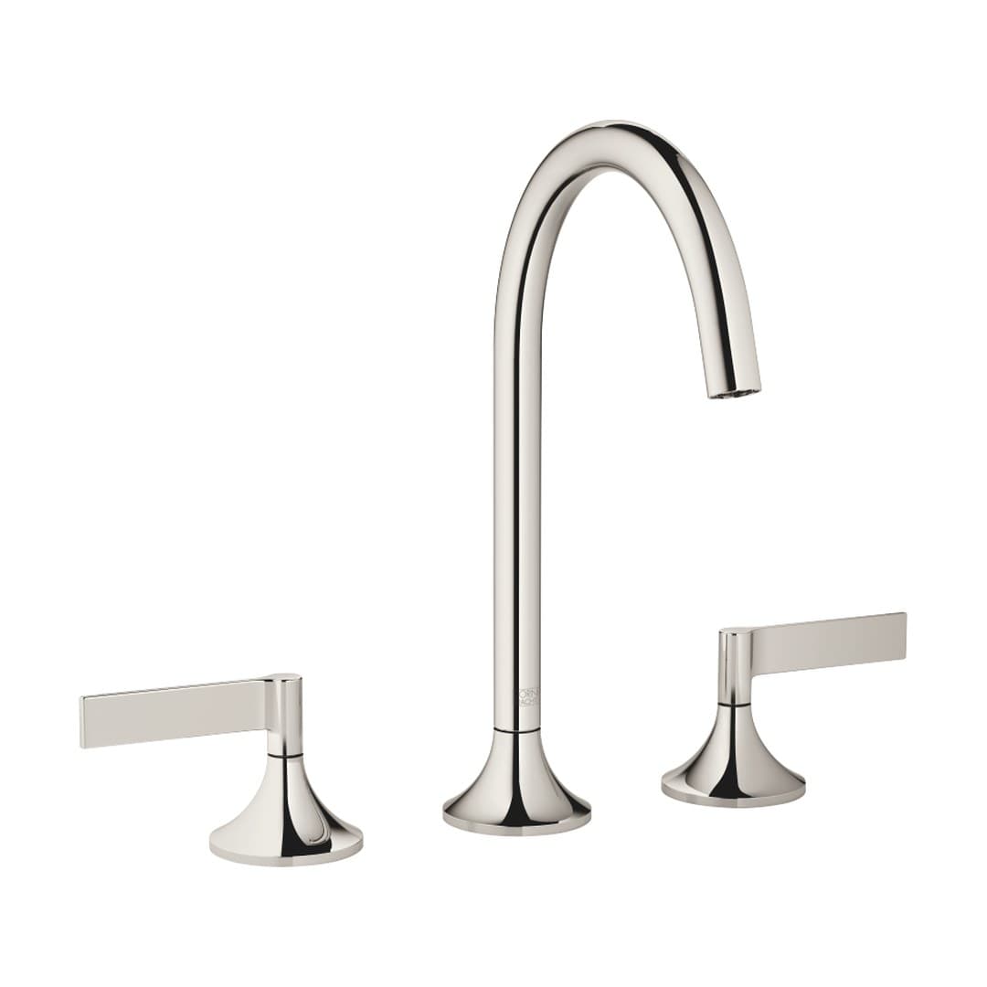 Dornbracht VAIA – Μπαταρία Νιπτήρα – Three-hole basin mixer with pop-up waste – Platinum (20713819-08)
