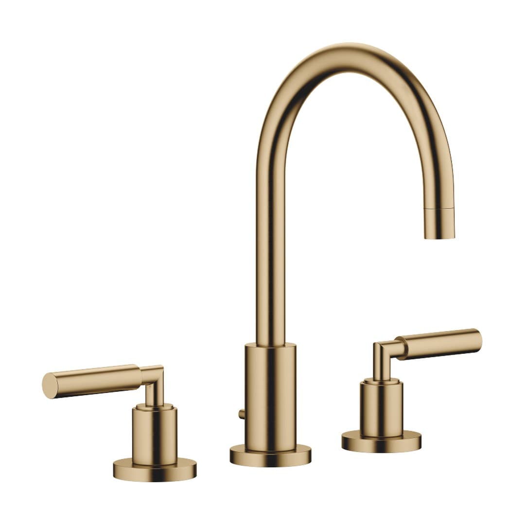 Dornbracht Tara – Μπαταρία Νιπτήρα – Three-hole basin mixer with pop-up waste – Brushed Dark Brass (PVD) (20713882-39)