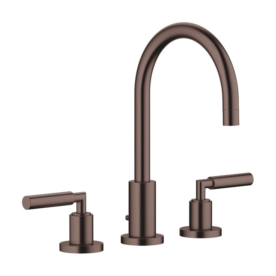 Dornbracht Tara – Μπαταρία Νιπτήρα – Three-hole basin mixer with pop-up waste – Brushed Dark Bronze (PVD) (20713882-43)