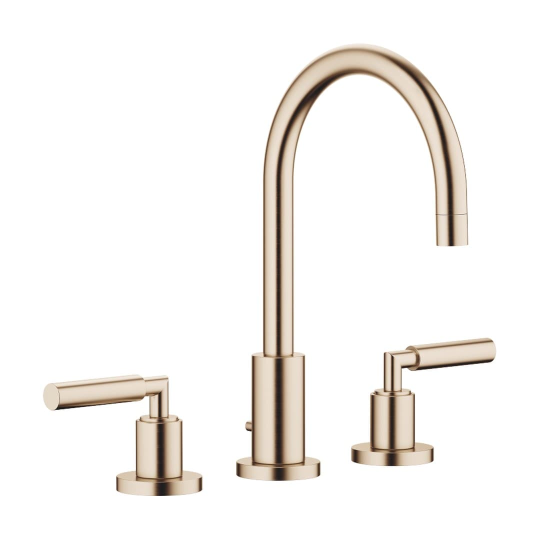 Dornbracht Tara – Μπαταρία Νιπτήρα – Three-hole basin mixer with pop-up waste – Brushed Champagne (22kt Gold) (20713882-46)