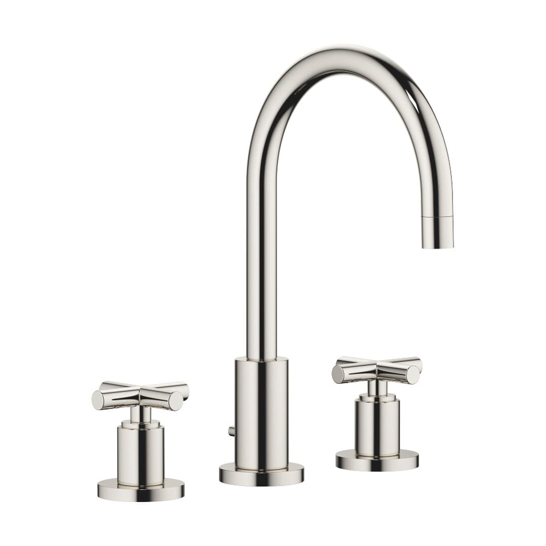 Dornbracht Tara – Μπαταρία Νιπτήρα – Three-hole basin mixer with pop-up waste – Platinum (20713892-08)