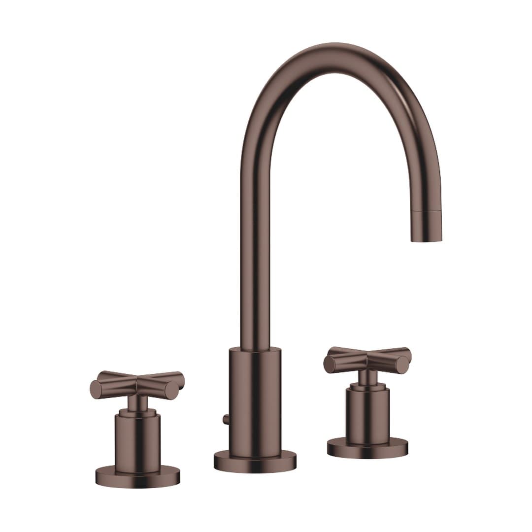 Dornbracht Tara – Μπαταρία Νιπτήρα – Three-hole basin mixer with pop-up waste – Brushed Dark Bronze (PVD) (20713892-43)