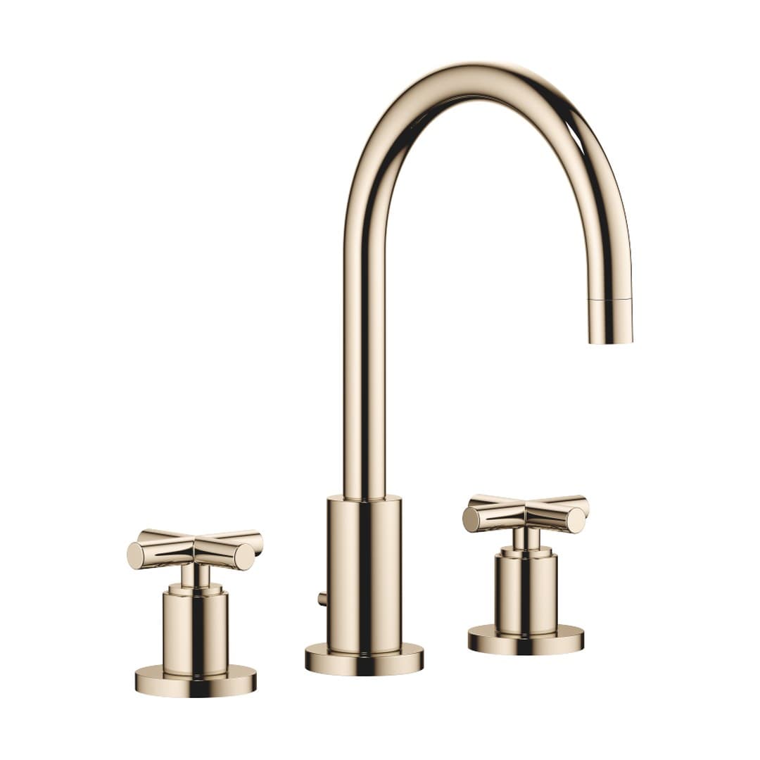 Dornbracht Tara – Μπαταρία Νιπτήρα – Three-hole basin mixer with pop-up waste – Champagne (22kt Gold) (20713892-47)