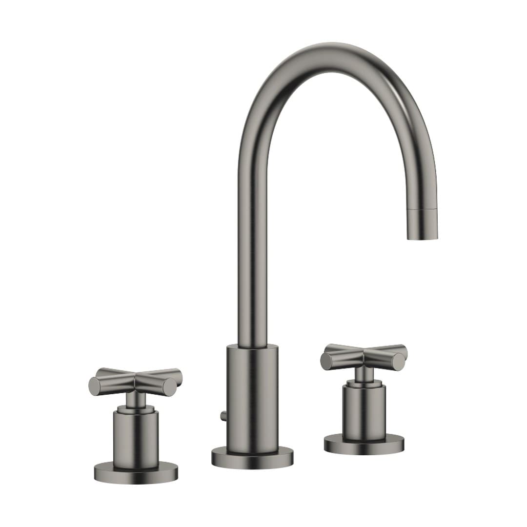 Dornbracht Tara – Μπαταρία Νιπτήρα – Three-hole basin mixer with pop-up waste – Brushed Dark Platinum (20713892-99)