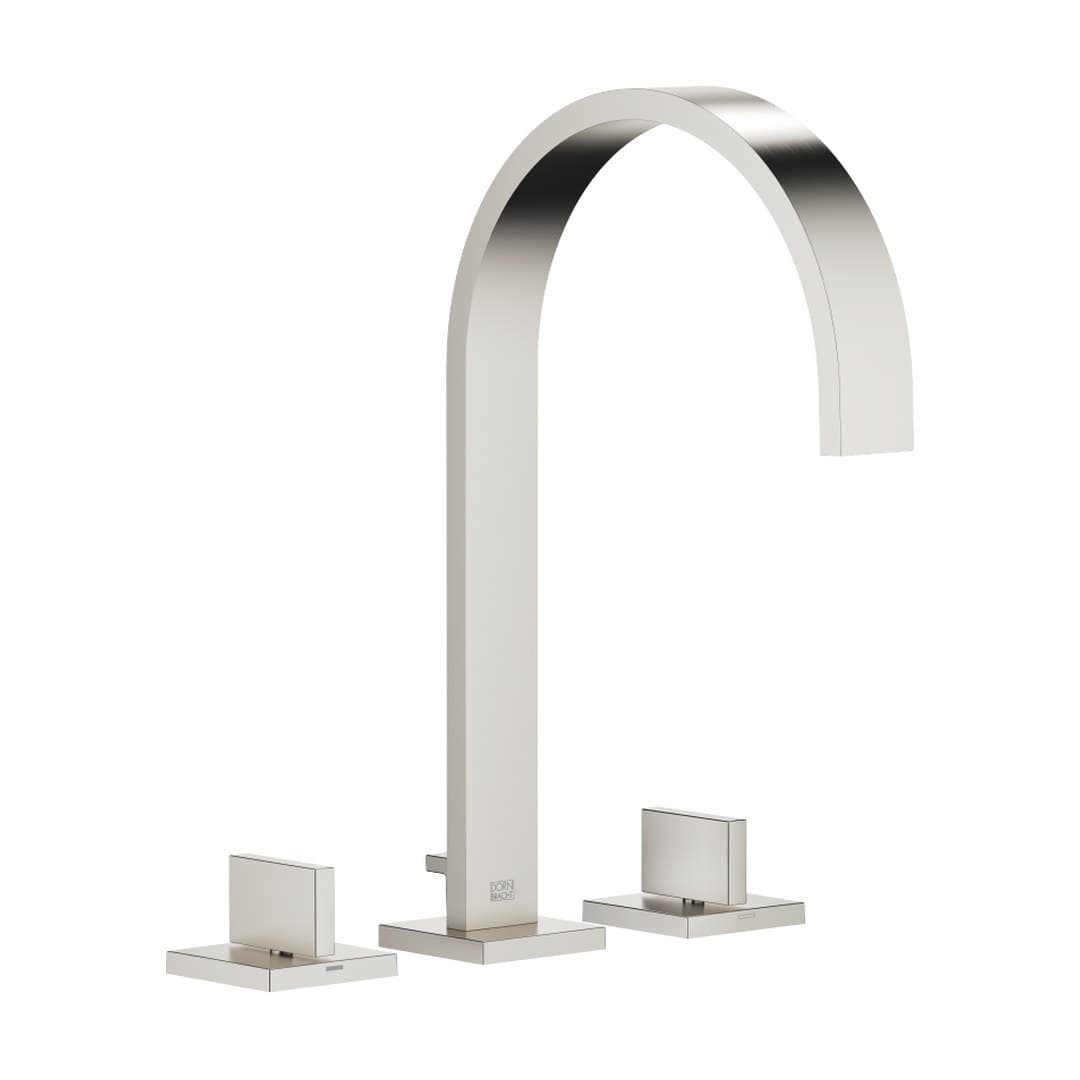Dornbracht MEM – Μπαταρία Νιπτήρα – Three-hole basin mixer with pop-up waste – Brushed Platinum (20715782-06)