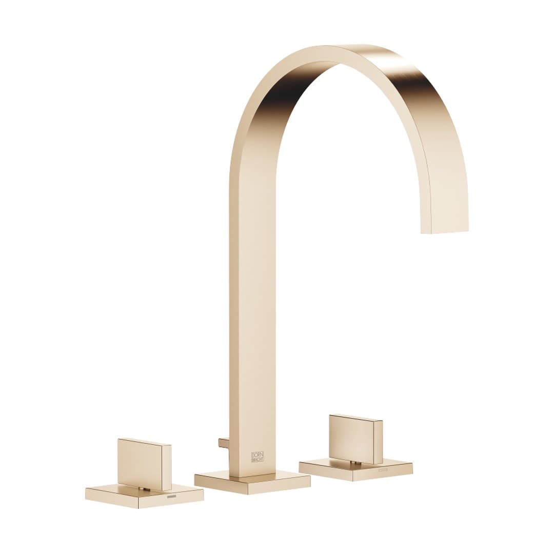 Dornbracht MEM – Μπαταρία Νιπτήρα – Three-hole basin mixer with pop-up waste – Brushed Champagne (22kt Gold) (20715782-46)