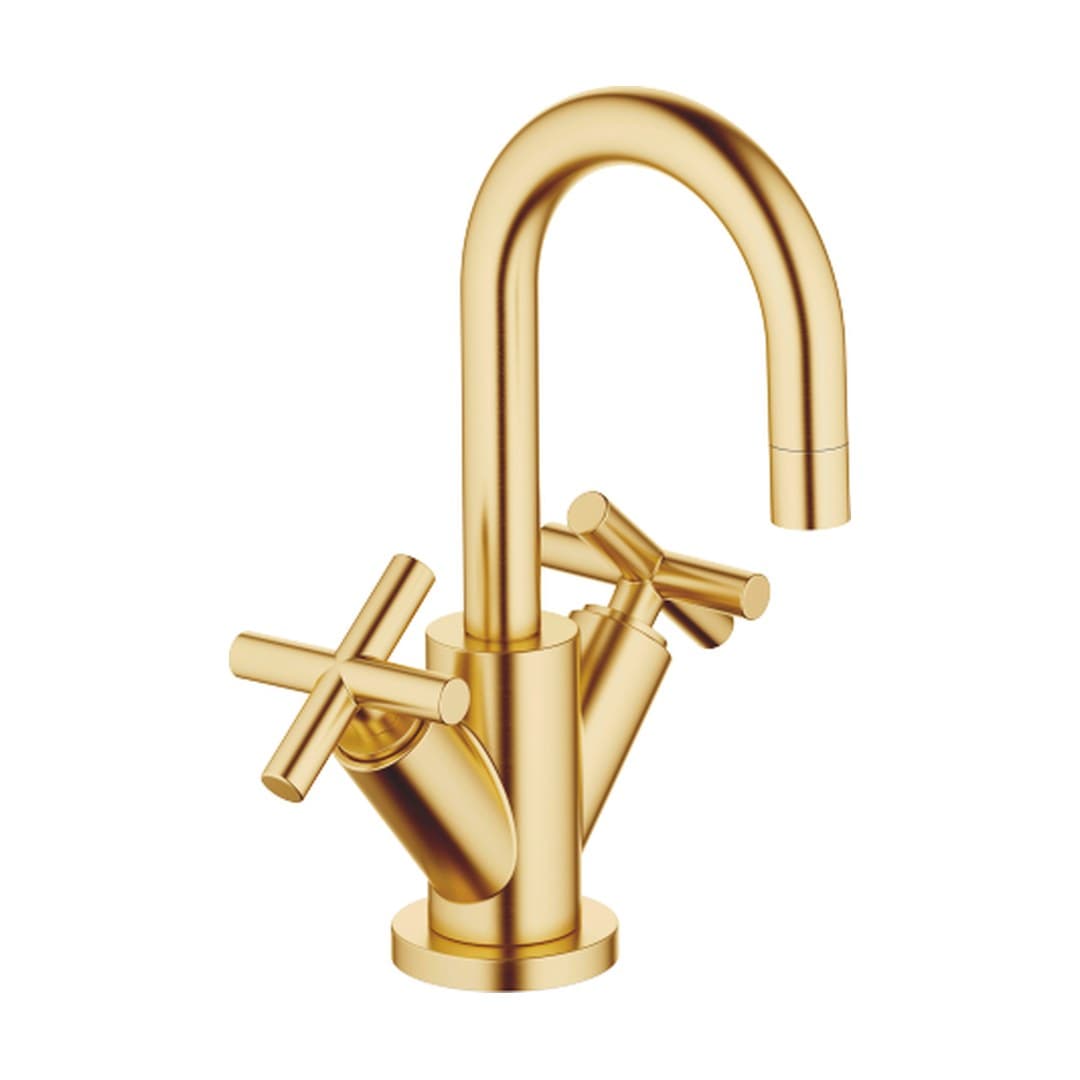 Dornbracht Tara – Μπαταρία Νιπτήρα – Single-hole basin mixer with pop-up waste – Brushed Durabrass (23kt Gold) (22302892-28)