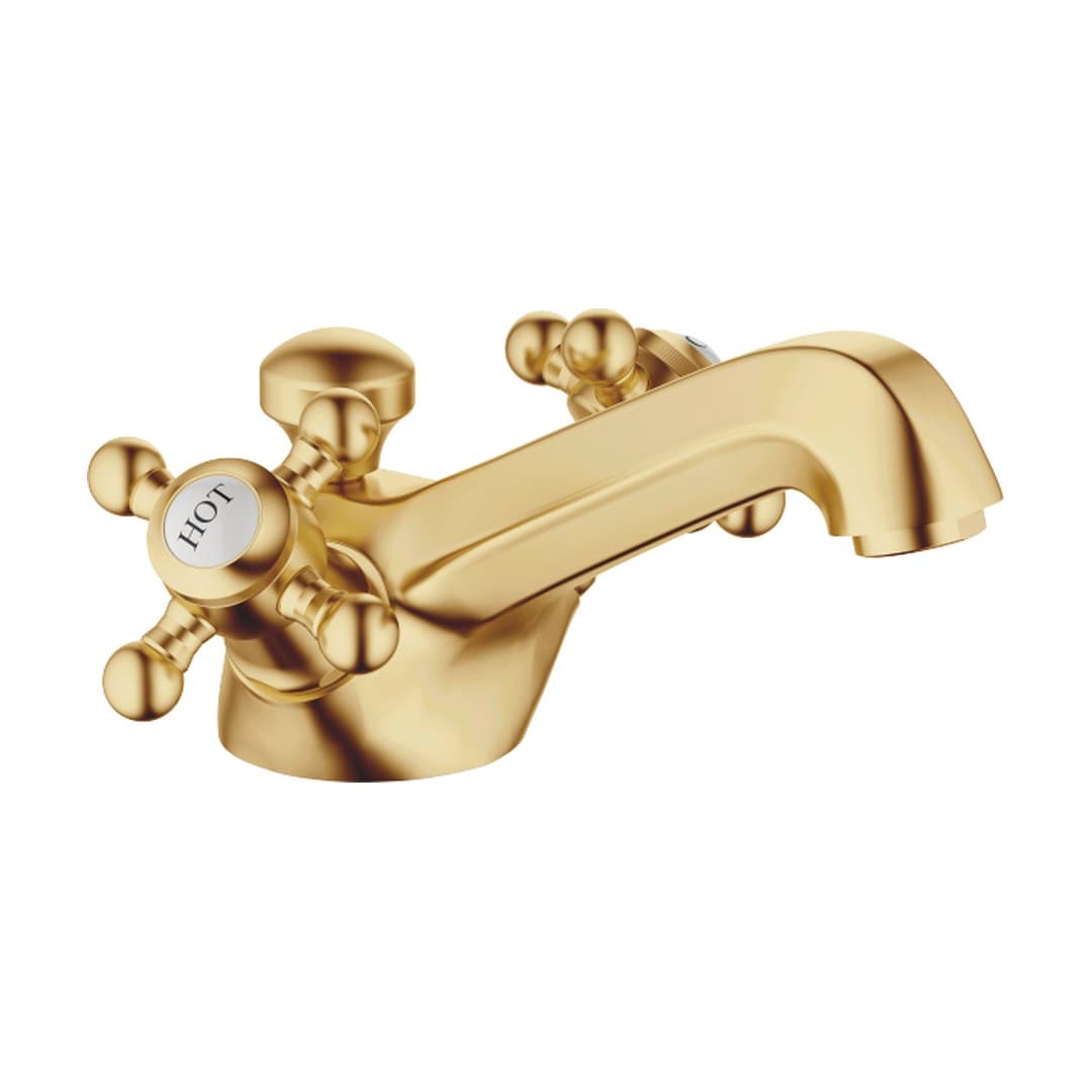 Dornbracht Madison – Μπαταρία Νιπτήρα – Single-hole basin mixer with pop-up waste – Brushed Durabrass (23kt Gold) (22500360-28)