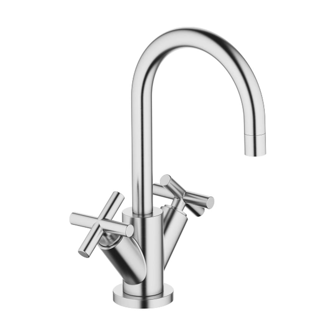 Dornbracht Tara – Μπαταρία Νιπτήρα – Single-hole basin mixer with pop-up waste – Brushed Chrome (22512892-93)