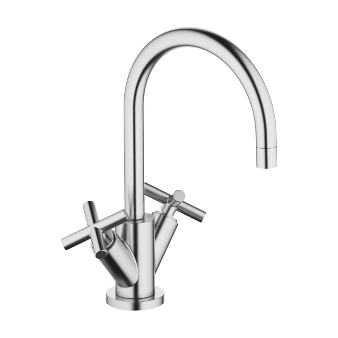 Dornbracht Tara – Μπαταρία Νιπτήρα – Single-hole basin mixer with pop-up waste – Brushed Chrome (22513892-93)