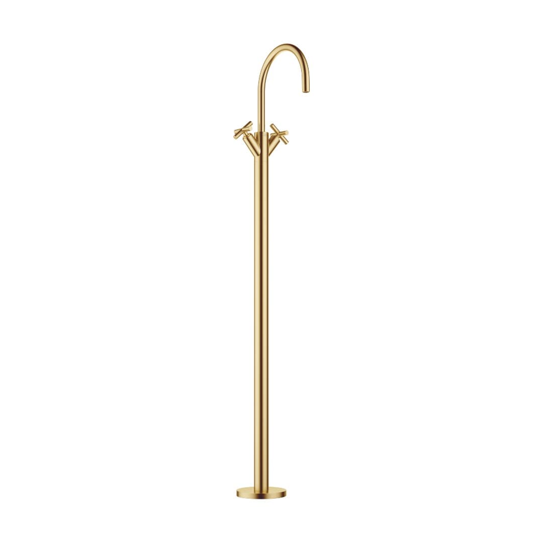 Dornbracht Tara – Μπαταρία Νιπτήρα Δαπέδου – Brushed Durabrass (23kt Gold) (22585892-28)