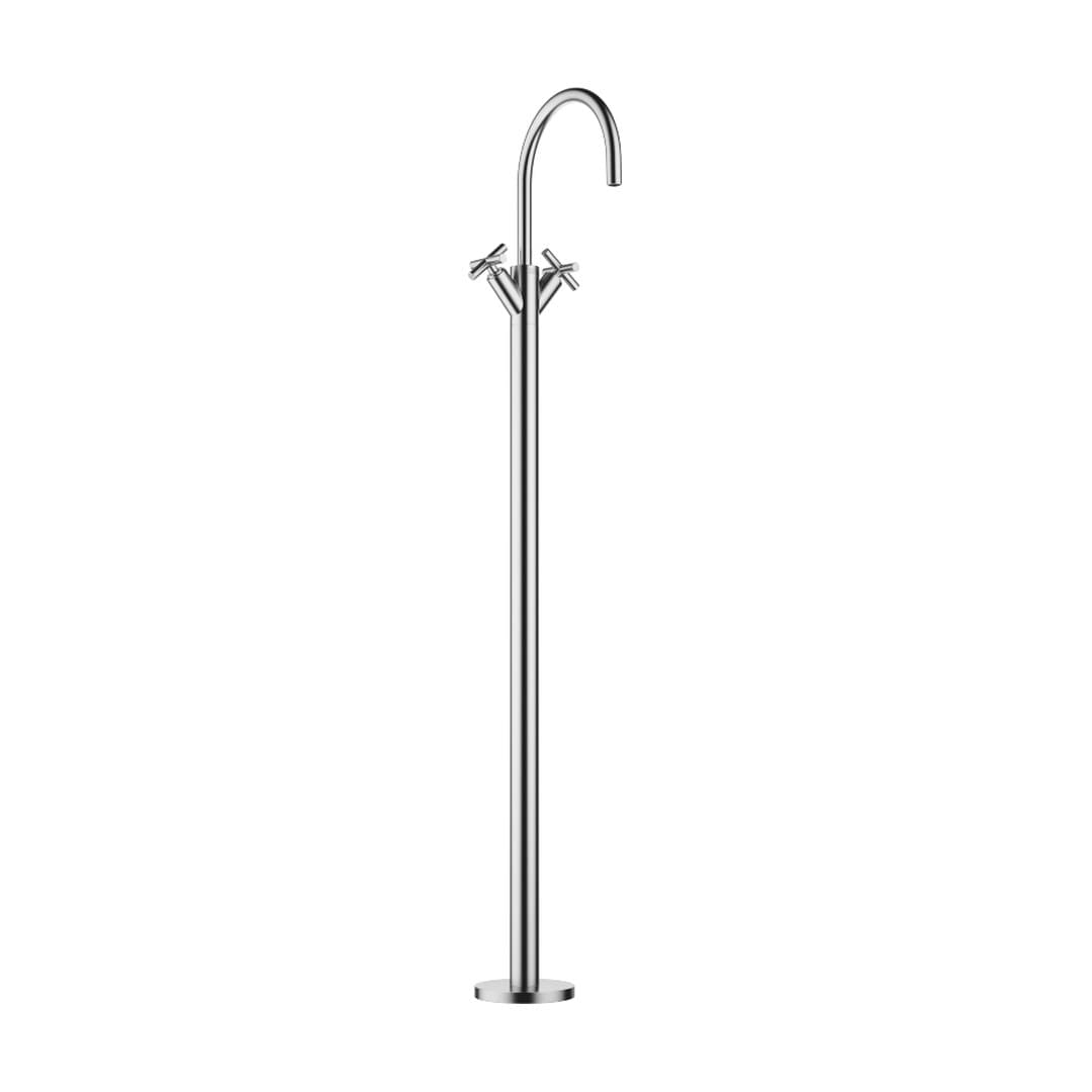 Dornbracht Tara – Μπαταρία Νιπτήρα Δαπέδου – Brushed Chrome (22585892-93)
