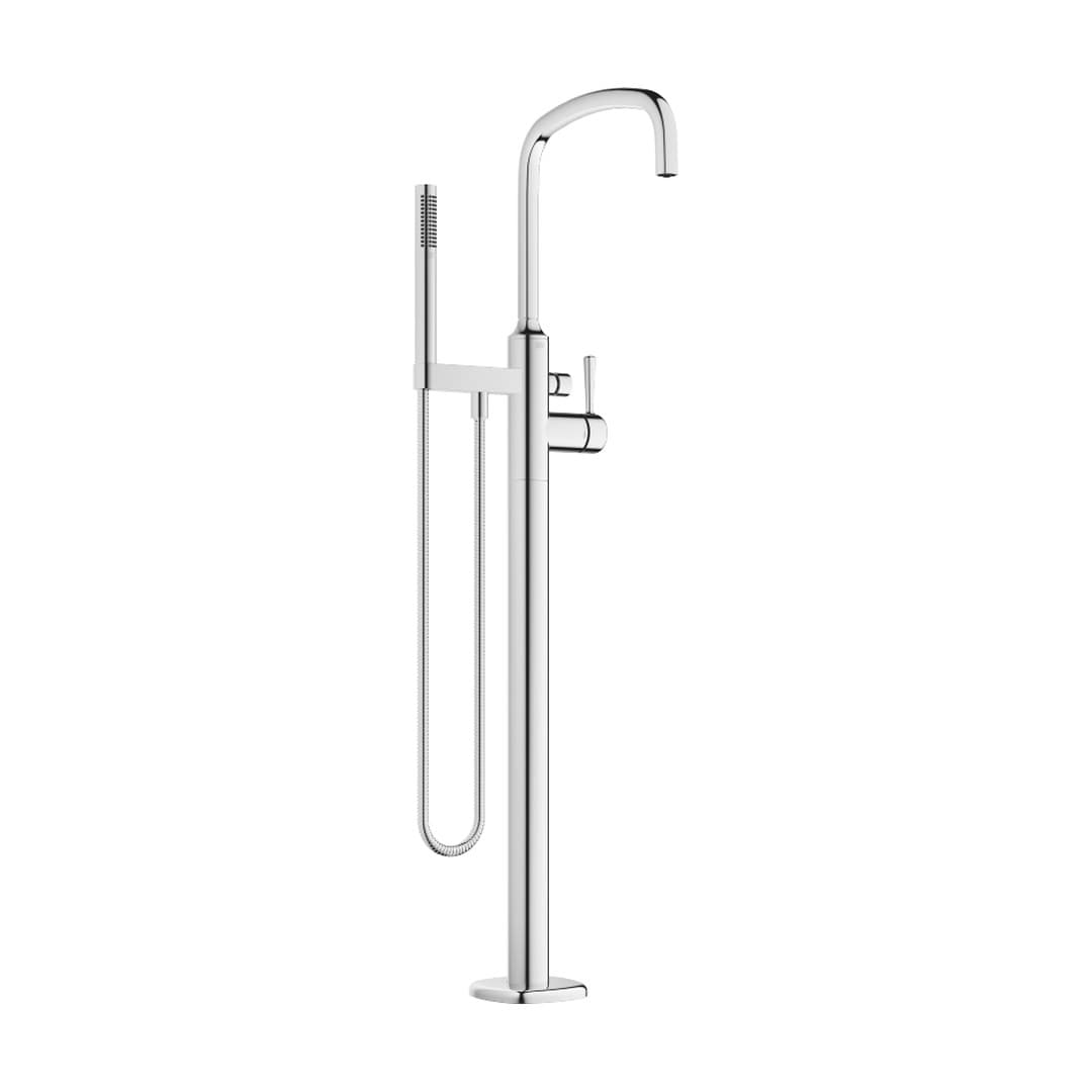 Dornbracht COYA – Μπαταρία Λουτρού Δαπέδου – Single-lever bath mixer with stand pipe for free-standing assembly with hand shower set – Chrome (25863404-00)