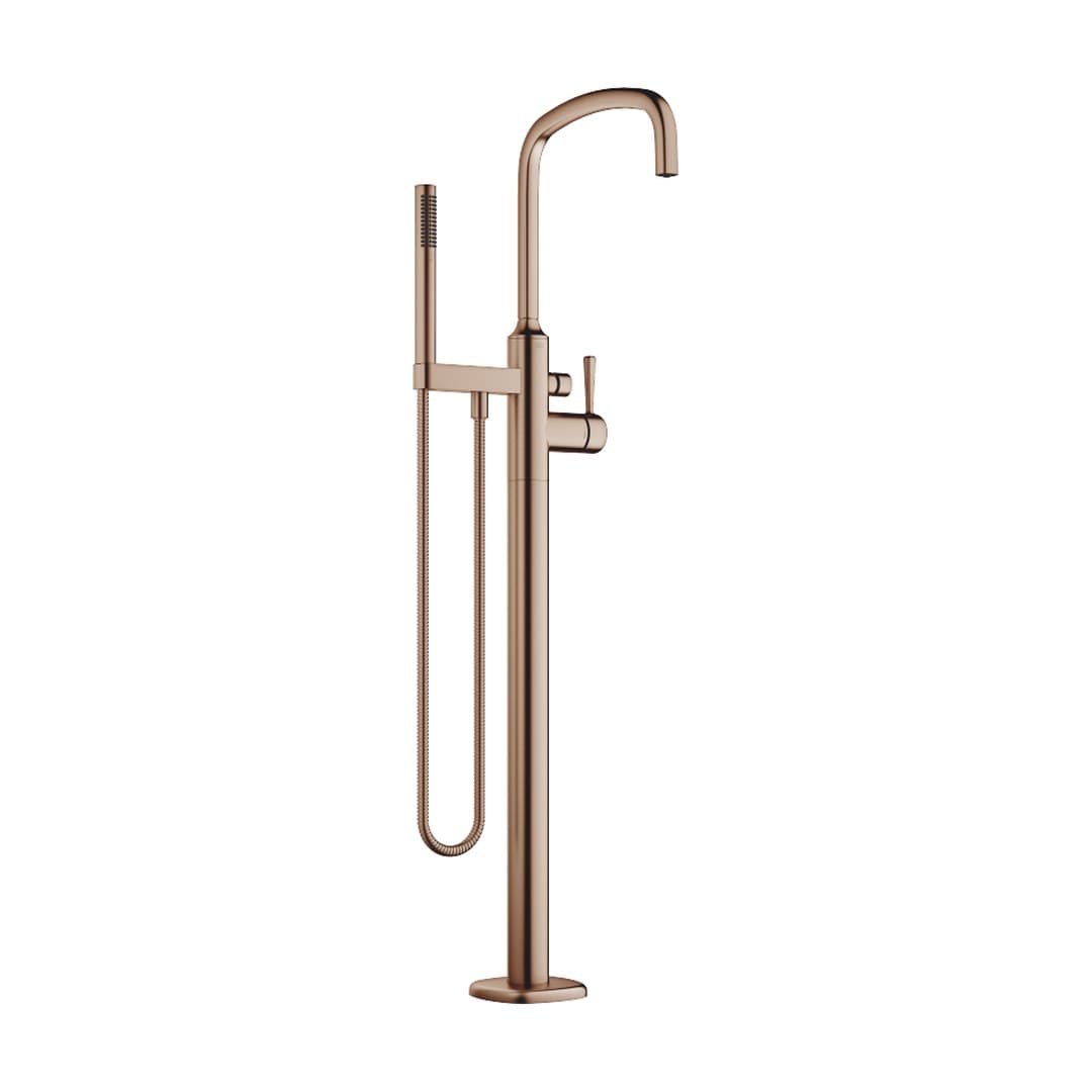 Dornbracht COYA – Μπαταρία Λουτρού Δαπέδου – Single-lever bath mixer with stand pipe for free-standing assembly with hand shower set – Brushed Bronze (PVD) (25863404-42)