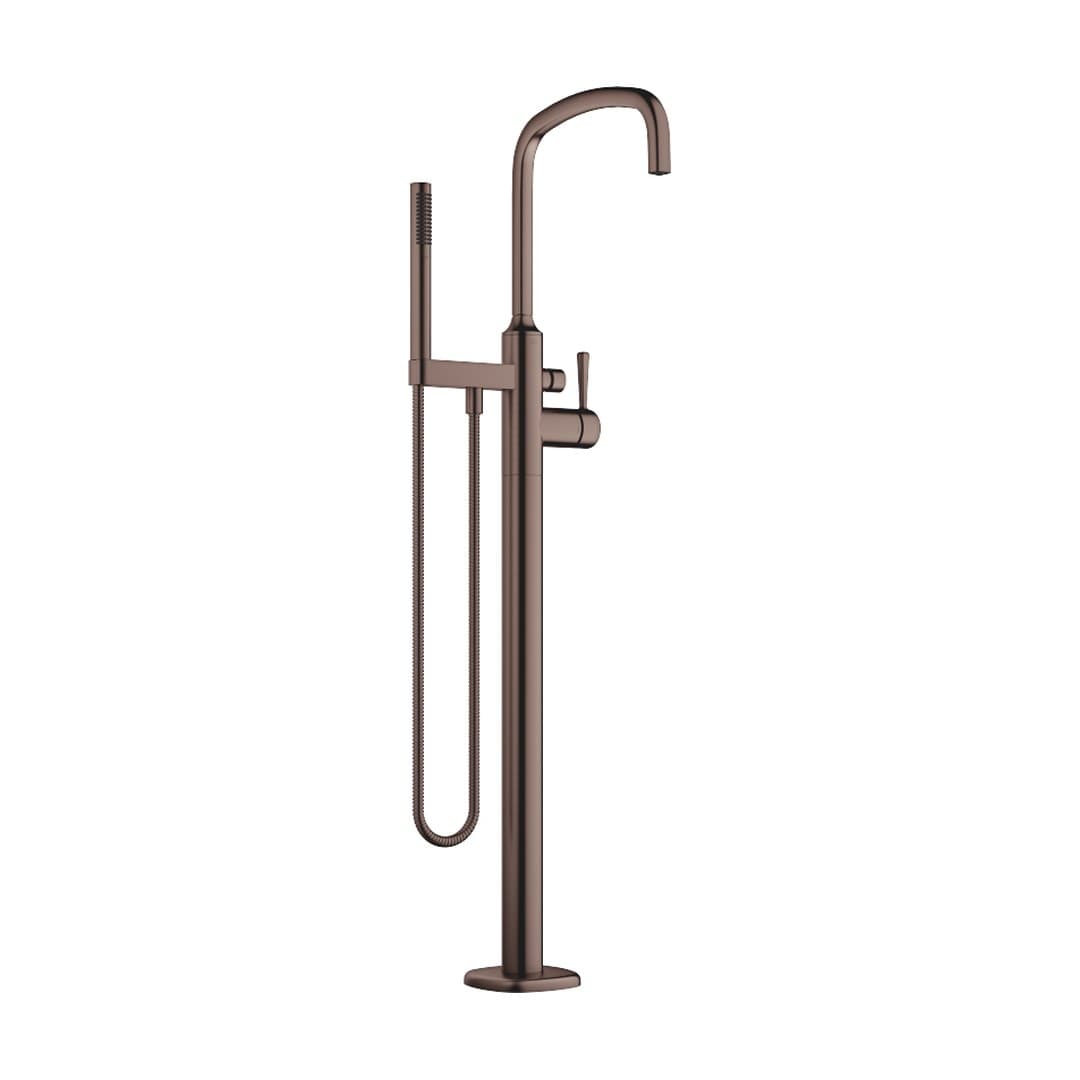 Dornbracht COYA – Μπαταρία Λουτρού Δαπέδου – Single-lever bath mixer with stand pipe for free-standing assembly with hand shower set – Brushed Dark Bronze (PVD) (25863404-43)