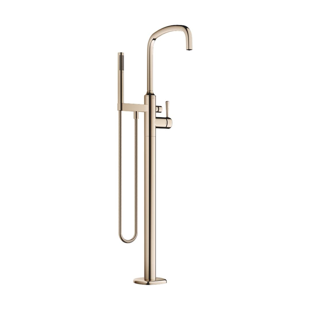 Dornbracht COYA – Μπαταρία Λουτρού Δαπέδου – Single-lever bath mixer with stand pipe for free-standing assembly with hand shower set – Champagne (22kt Gold) (25863404-47)