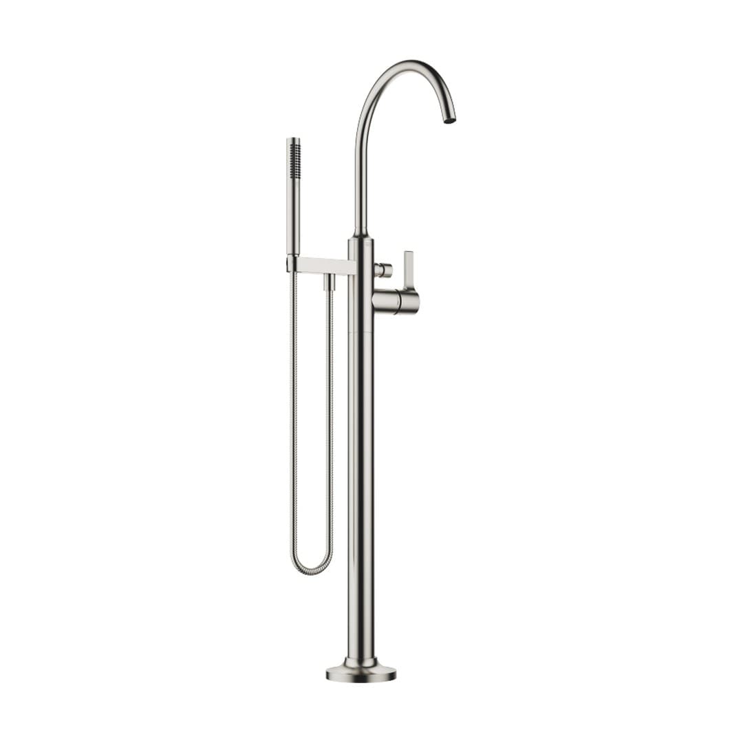Dornbracht VAIA – Μπαταρία Λουτρού Δαπέδου – Single-lever bath mixer with stand pipe for free-standing assembly with hand shower set – Brushed Platinum (25863809-06)