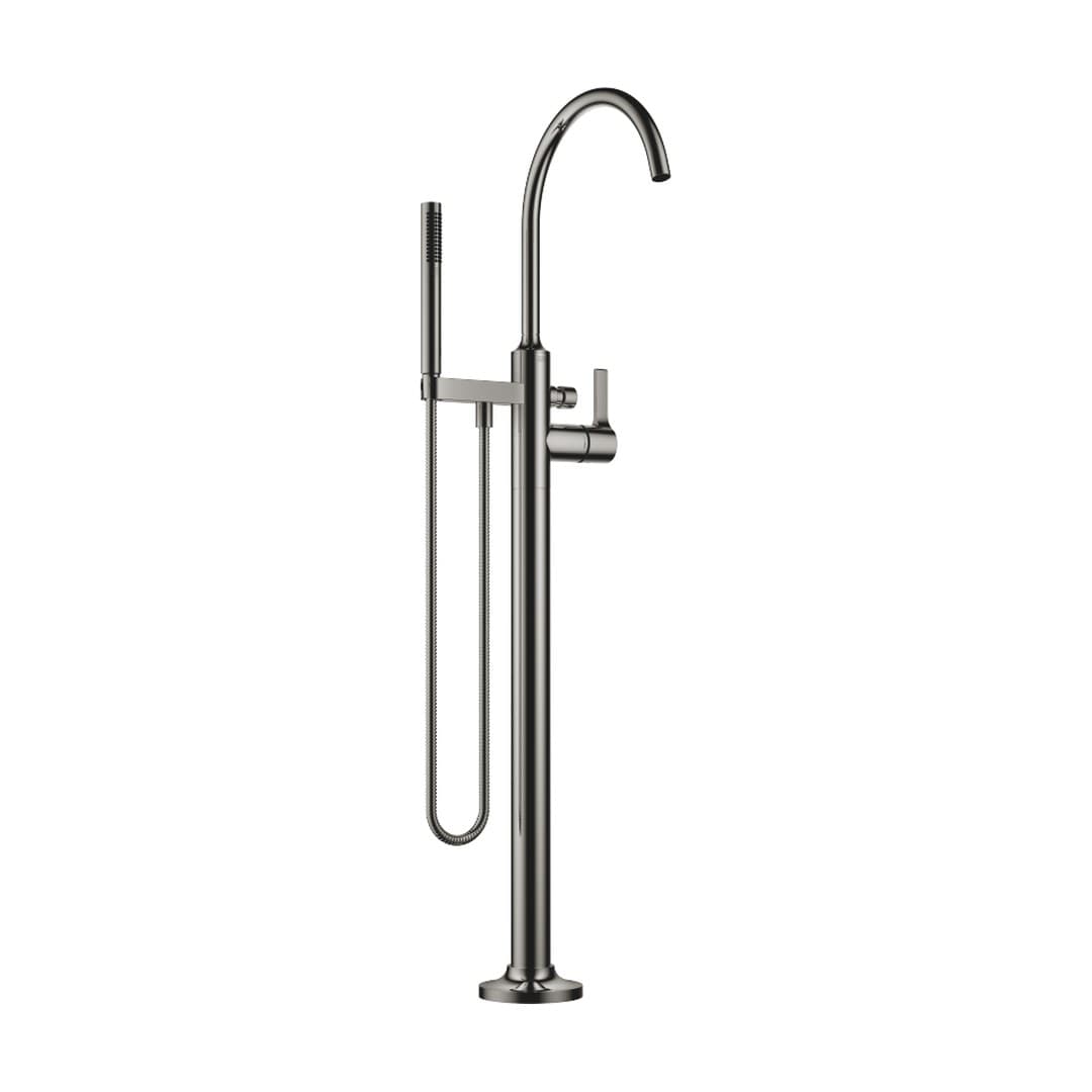 Dornbracht VAIA – Μπαταρία Λουτρού Δαπέδου – Single-lever bath mixer with stand pipe for free-standing assembly with hand shower set – Dark Chrome (25863809-19)