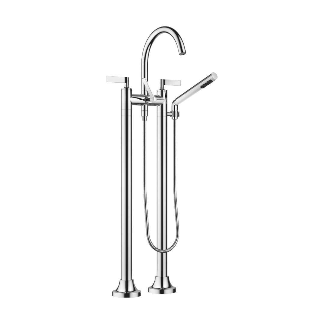 Dornbracht VAIA – Μπαταρία Λουτρού Δαπέδου – Two-hole bath mixer for free-standing assembly with hand shower set – Chrome (25943819-00)