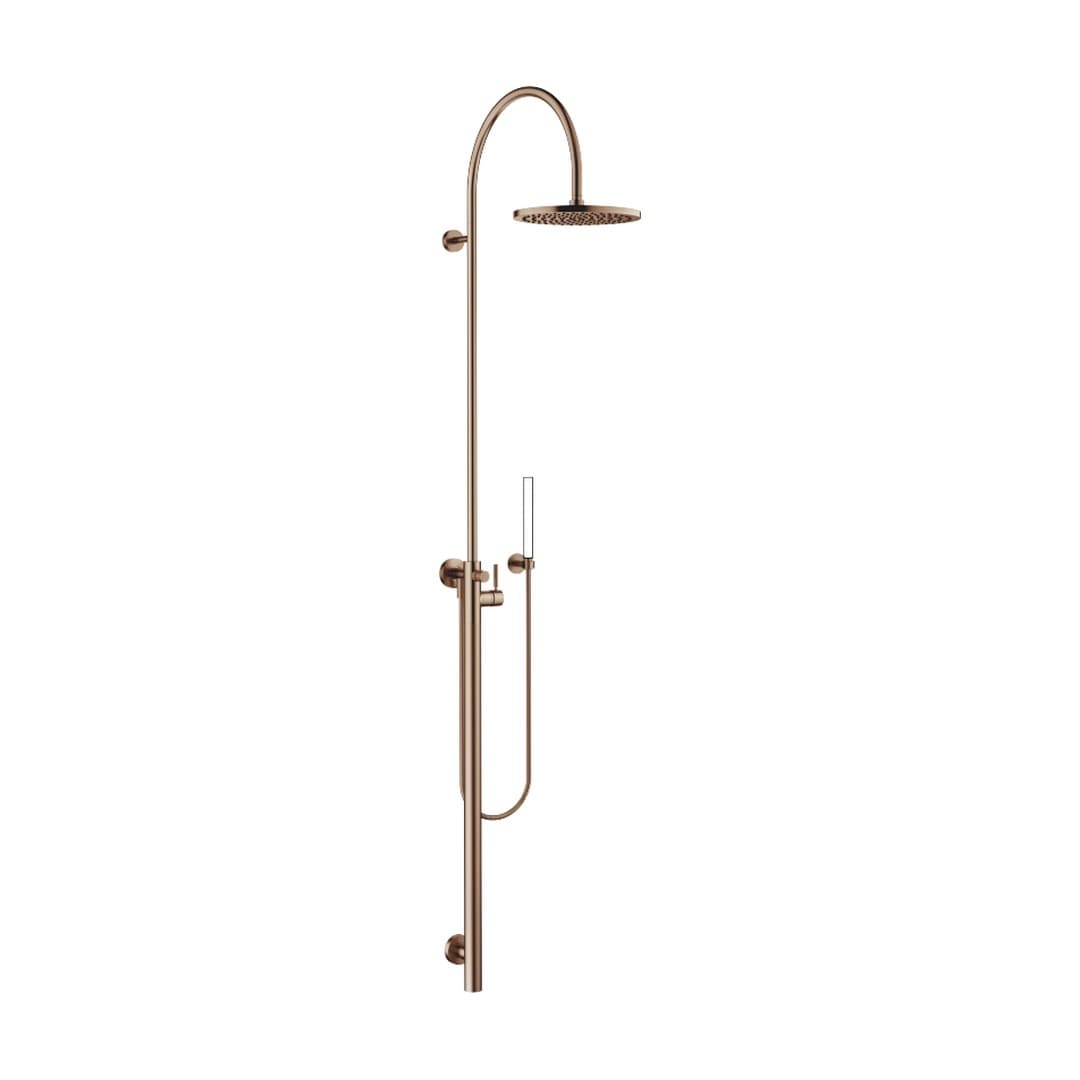 Dornbracht – Σύστημα Ντους – Shower system with single-lever shower mixer without hand shower FlowReduce – Brushed Bronze (PVD) (26025661-42)
