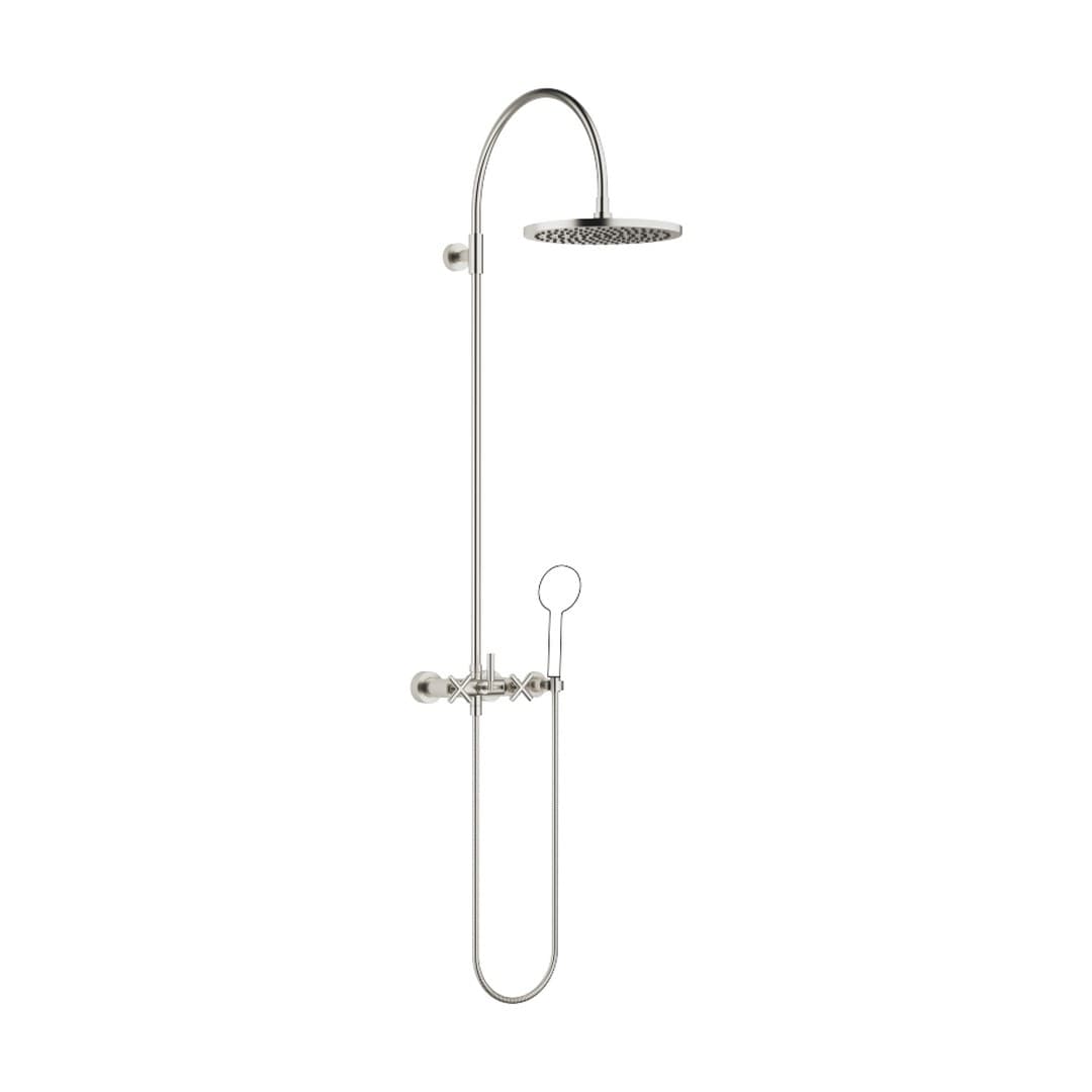 Dornbracht Tara – Σύστημα Ντους – Showerpipe with shower mixer without hand shower 300 mm – Brushed Platinum (26622892-06)