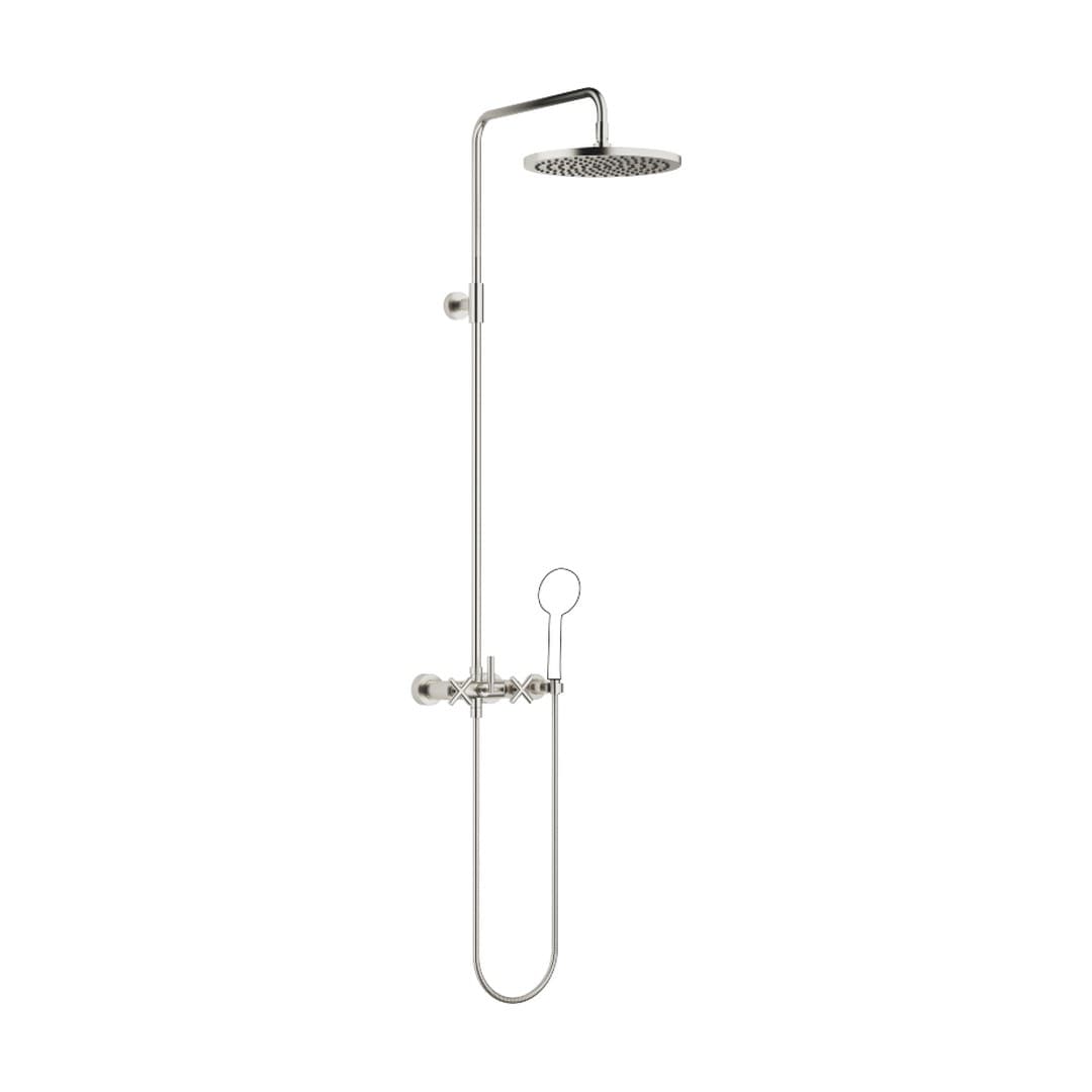 Dornbracht Tara – Σύστημα Ντους – Showerpipe with shower mixer without hand shower 300 mm – Brushed Platinum (26623892-06)
