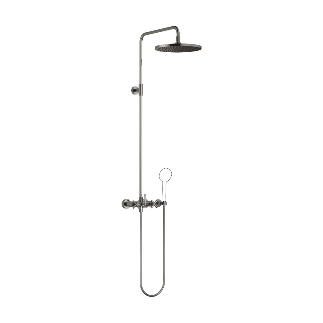 Dornbracht Tara – Σύστημα Ντους – Showerpipe with shower mixer without hand shower 300 mm – Dark Chrome (26623892-19)