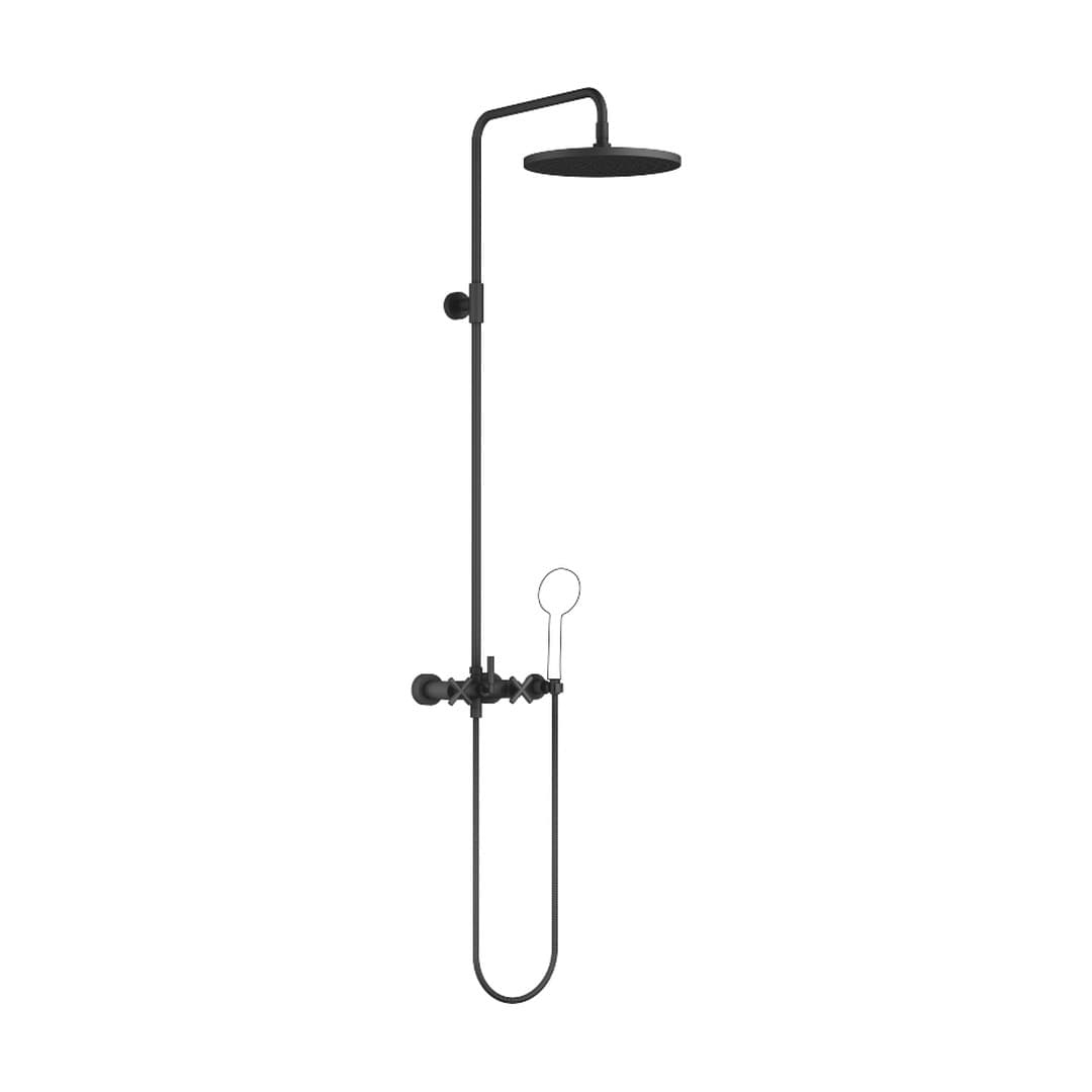 Dornbracht Tara – Σύστημα Ντους – Showerpipe with shower mixer without hand shower 300 mm – Matte Black (26623892-33)