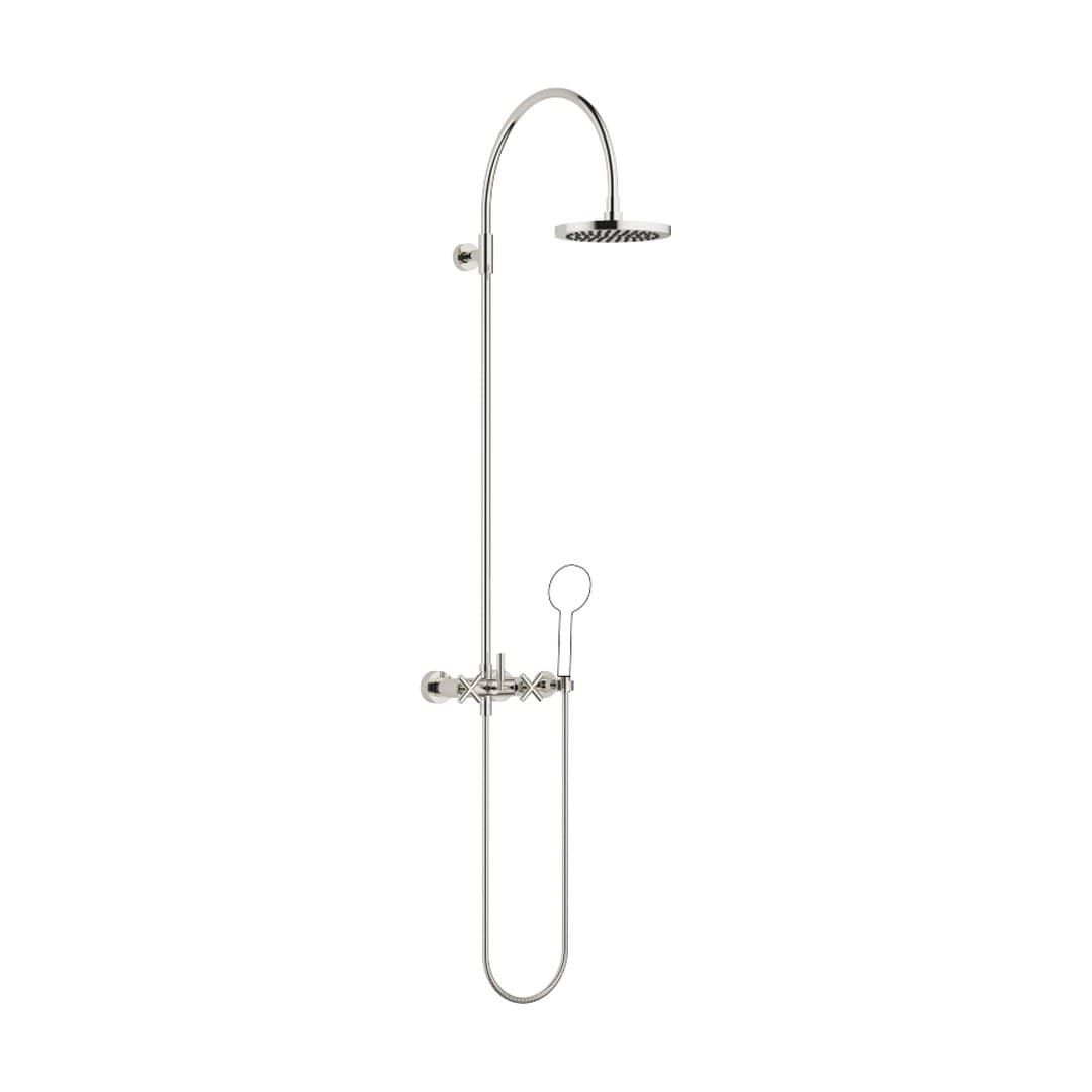 Dornbracht Tara – Σύστημα Ντους – Showerpipe with shower mixer without hand shower FlowReduce 220 mm – Platinum (26632892-08)