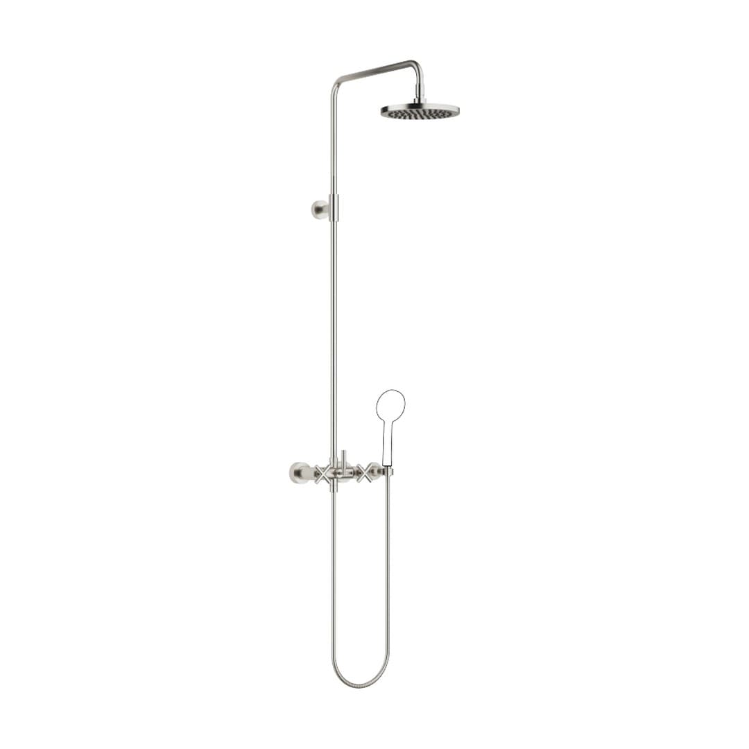 Dornbracht Tara – Σύστημα Ντους – Showerpipe without hand shower FlowReduce 220 mm – Brushed Platinum (26633892-06)
