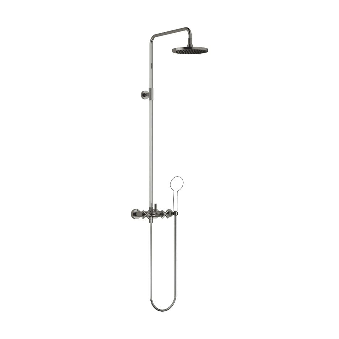 Dornbracht Tara – Σύστημα Ντους – Showerpipe without hand shower FlowReduce 220 mm – Dark Chrome (26633892-19)