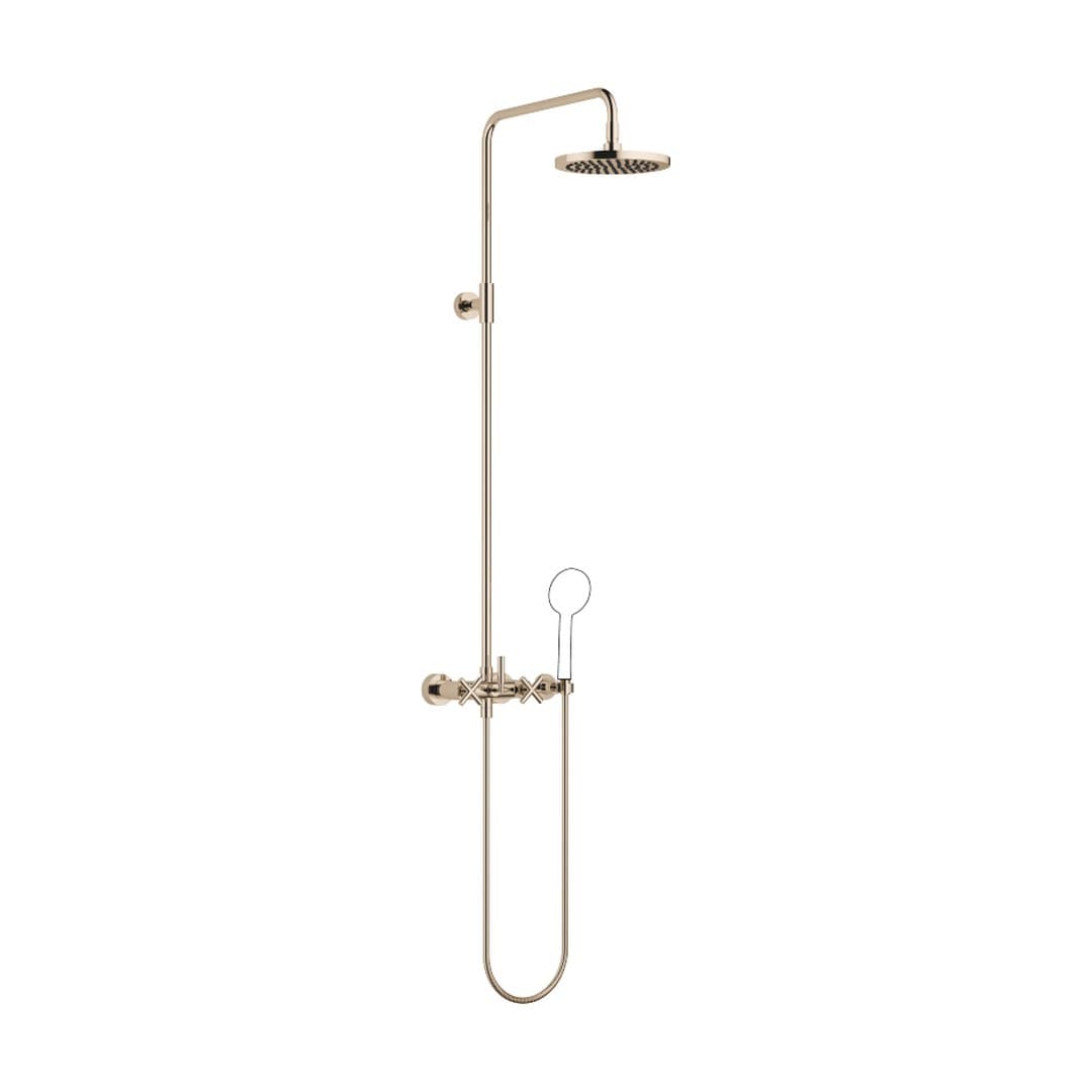 Dornbracht Tara – Σύστημα Ντους – Showerpipe without hand shower FlowReduce 220 mm – Champagne (22kt Gold) (26633892-47)