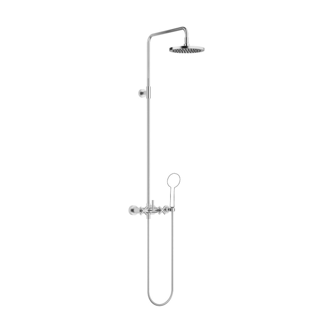 Dornbracht Tara – Σύστημα Ντους – Showerpipe without hand shower FlowReduce 220 mm – Brushed Chrome (26633892-93)
