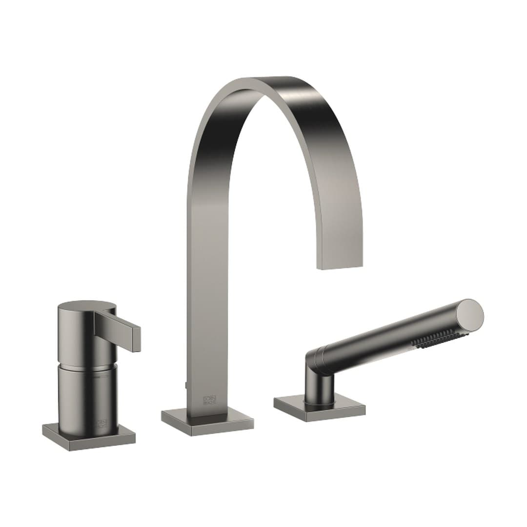 Dornbracht MEM – Μπαταρία Λουτρού Πάγκου – Three-hole single-lever bath mixer for bath rim or tile edge installation – Brushed Dark Platinum (27412782-99)