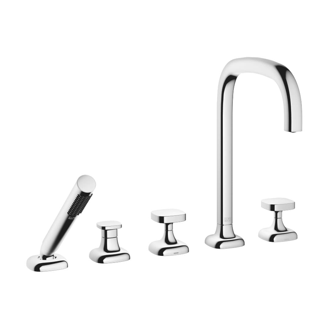 Dornbracht COYA – Μπαταρία Λουτρού Πάγκου – Five-hole bath mixer for deck mounting with diverter – Chrome (27522404-00)