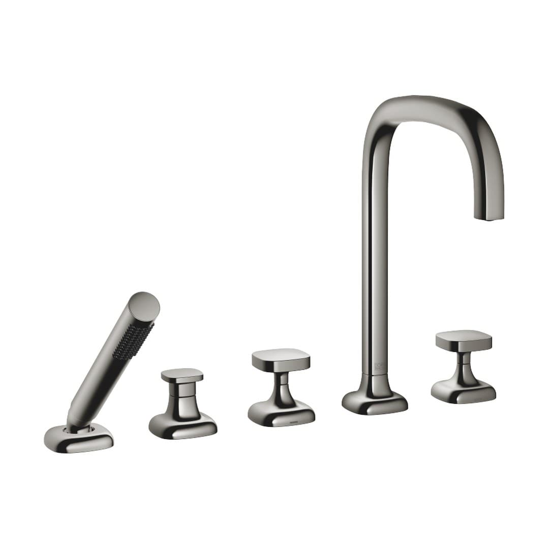 Dornbracht COYA – Μπαταρία Λουτρού Πάγκου – Five-hole bath mixer for deck mounting with diverter – Dark Chrome (27522404-19)