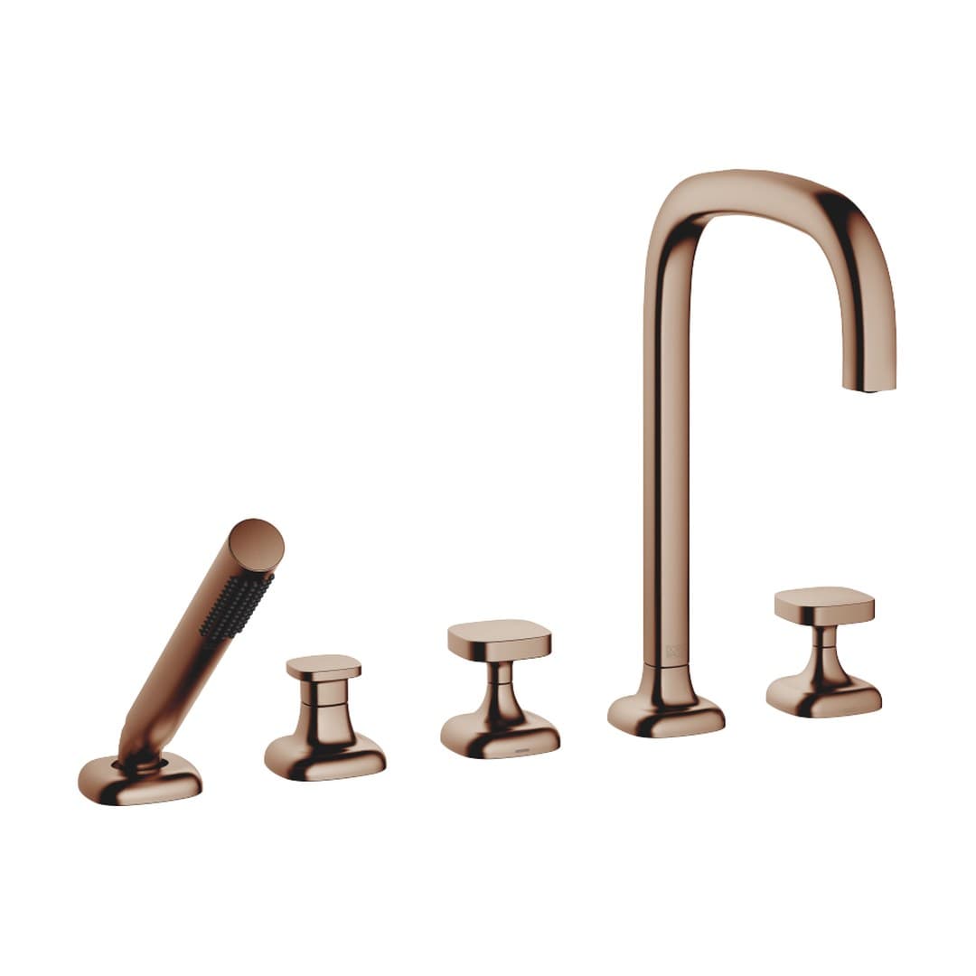 Dornbracht COYA – Μπαταρία Λουτρού Πάγκου – Five-hole bath mixer for deck mounting with diverter – Brushed Bronze (PVD) (27522404-42)